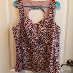 Leopard print peplum